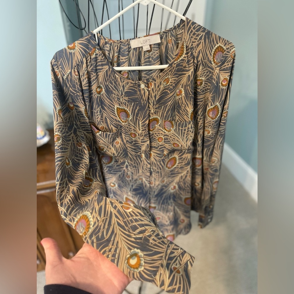 Peacock Patterned Blouse